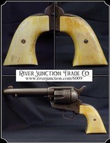 Single Action Army Grips ~ Hand made Elk Horn high polish smooth two piece Grips - 1 of 9