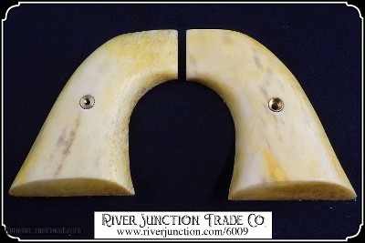 Single Action Army Grips ~ Hand made Elk Horn high polish smooth two piece Grips - Image 7 of 9