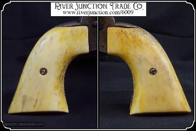 Single Action Army Grips ~ Hand made Elk Horn high polish smooth two piece Grips - Image 4 of 9