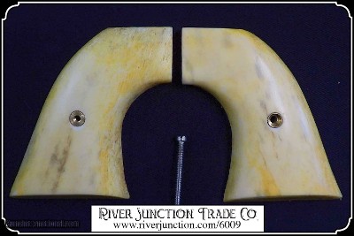 Single Action Army Grips ~ Hand made Elk Horn high polish smooth two piece Grips - Image 6 of 9