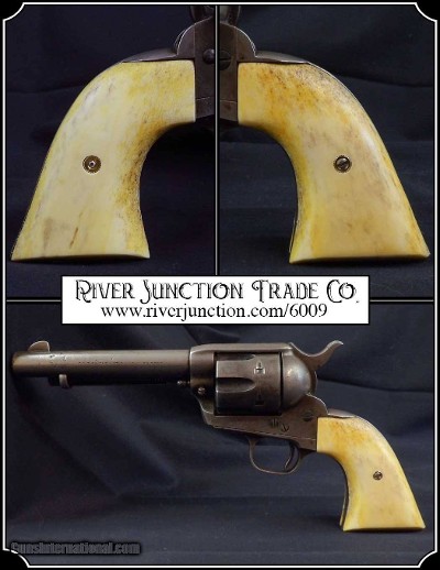 Single Action Army Grips ~ Hand made Elk Horn high polish smooth two piece Grips