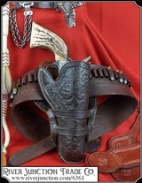 Antique holster and belt for 4 3/4 or 5 1/2 inch barreled Colt SAA, S&W and others - 1 of 12