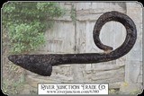 18th Century antique Hand Wrought Iron Key Gate / Door Rat Tail - 2 of 3