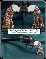 Antique Jigged Bone Grips for original Colt Bisley RJT# 6369 - 1 of 8