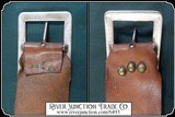 Antique brass spotted holster and belt for 4 3/4 inch barreled Colt SAA - 12 of 14