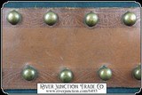 Antique brass spotted holster and belt for 4 3/4 inch barreled Colt SAA - 14 of 14