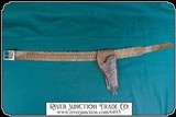Antique brass spotted holster and belt for 4 3/4 inch barreled Colt SAA - 8 of 14