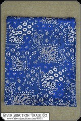 Bandana - Old Fashion Silk in Blue or Red Calico - 3 of 5
