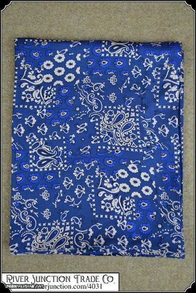 Bandana - Old Fashion Silk in Blue or Red Calico - Image 3 of 5