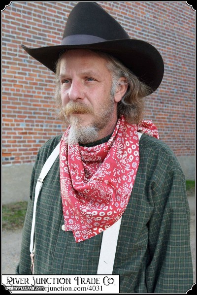 Bandana - Old Fashion Silk in Blue or Red Calico - Image 2 of 5