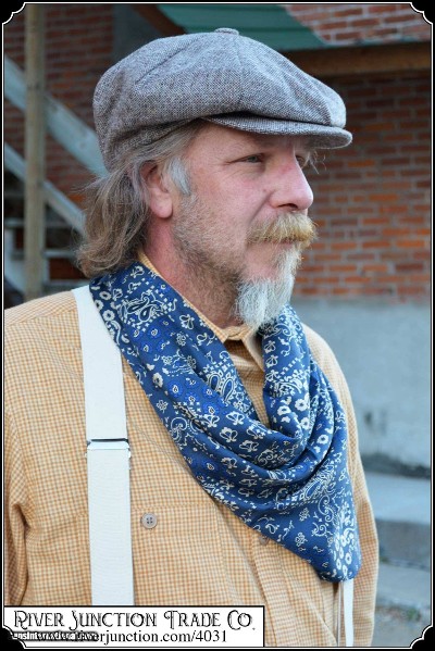 Bandana - Old Fashion Silk in Blue or Red Calico