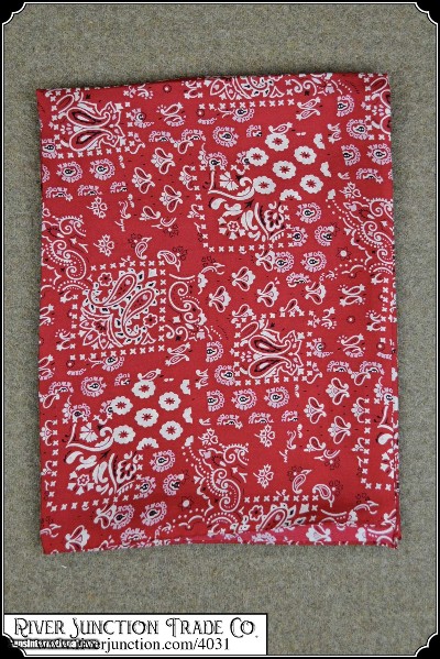 Bandana - Old Fashion Silk in Blue or Red Calico - Image 4 of 5