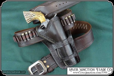 Cheyenne Holster with boarder stamping 4 3/4, 5-1/2 inch barrel. - Image 3 of 9