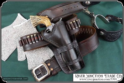 Cheyenne Holster with boarder stamping 4 3/4, 5-1/2 inch barrel. - Image 2 of 9