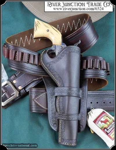 Cheyenne Leaf and Vine Border Holster for 7.5 in Barrels