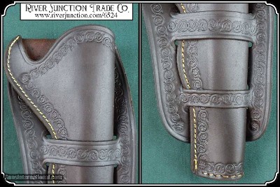 Cheyenne Leaf and Vine Border Holster for 7.5 in Barrels - Image 7 of 9