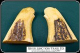 Grips for a Merwin Hulbert two piece ELK HORN WITH BARK - 6 of 8