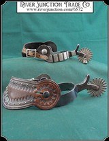 Used engraved Cowboy spurs - 1 of 7