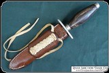 Hand made Gambler's Buffalo horn Handled knife with custom sheath - 3 of 11