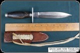 Hand made Gambler's Buffalo horn Handled knife with custom sheath - 10 of 11