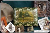 Victorian era Upland Game hunters Photo Album, multi-color on celluloid cover - 2 of 8