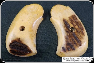 Grips for a Merwin Hulbert two piece ELK HORN WITH BARK - Image 7 of 9