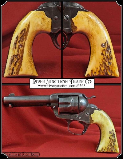 Elk Horn Grips with Bark for the Bisley