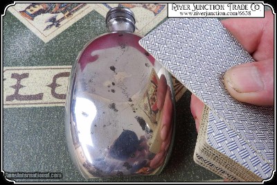 Flask, vintage pewter - Image 3 of 6