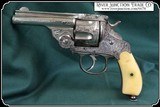 European Copy of a Smith & Wesson Double Action .44 Russian Engraved with bone grips - 4 of 18