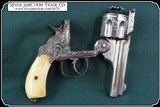 European Copy of a Smith & Wesson Double Action .44 Russian Engraved with bone grips - 9 of 18