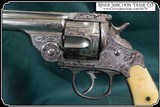European Copy of a Smith & Wesson Double Action .44 Russian Engraved with bone grips - 6 of 18