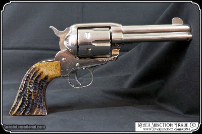 Ruger Wrangler, Old Vaquero and other Ruger Grips ~ Hand made Jigged Elk Horn Grips with Antique stained RJT#6594 - Image 2 of 13