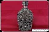 Glass Flask with filigreed pewter casing - 4 of 12