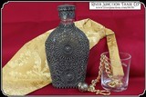 Glass Flask with filigreed pewter casing - 3 of 12