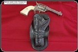 Hey Lefty !! Custom made hand carved black 4 5/8 inch holster - 2 of 8