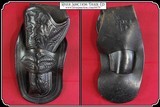 Hey Lefty !! Custom made hand carved black 4 5/8 inch holster - 5 of 8