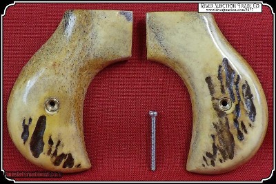 Uberti Thunderer Hand made Elk Horn w/bark two piece Grips RJT#5877 - Image 6 of 9