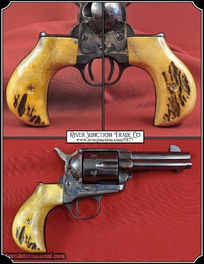 Uberti Thunderer Hand made Elk Horn w/bark two piece Grips RJT#5877 - Image 1 of 9