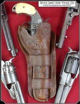 Merwin Hulbert Hand tooled Holster - Mexican Double Loop Holster Copied from original in the River Junction Collection