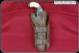 Merwin Hulbert Hand tooled Holster - Mexican Double Loop Holster Copied from original in the River Junction Collection - 3 of 7
