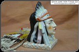 Antique Indian Chief Hand painted Tobacco Jar - 4 of 9