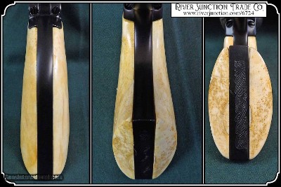 Light Antiqued Smooth Bone 2 Piece Grips for the Colt .22 Cal Peacemaker RJT#6724 - Image 5 of 9