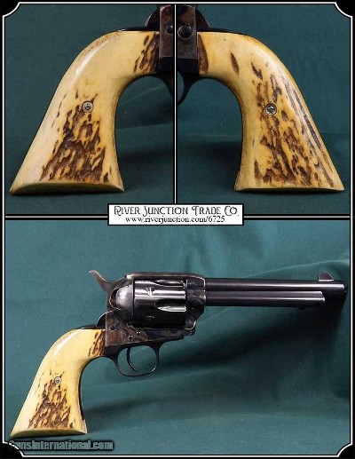 Elk With Bark Light Antique Extended Grip RJT# 6725