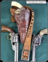 Antique holster and belt for 4 3/4 or 5 1/2 inch barreled Colt SAA, S&W and others - 1 of 11
