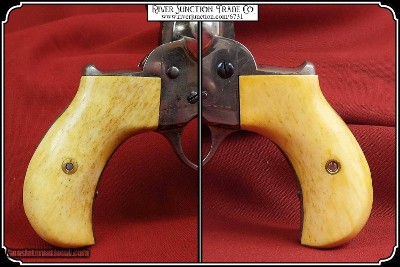 Hand made Bone two piece Light Antiqued Grips Colt Lightning & Thunderer Grips RJT# 6731 - Image 4 of 9
