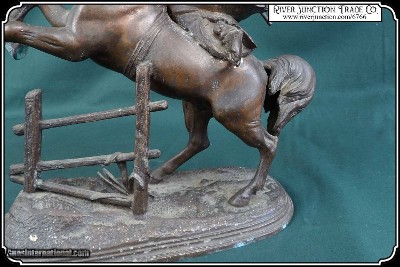 Statue of an American Indian Mounted on a Fine Horse - Image 9 of 12