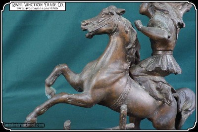 Statue of an American Indian Mounted on a Fine Horse - Image 7 of 12