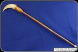Folk Art Rams horn and Bamboo walking stick Perfect for an Old Goat - 3 of 9