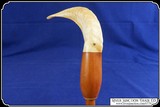 Folk Art Rams horn and Bamboo walking stick Perfect for an Old Goat - 7 of 9
