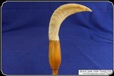 Folk Art Rams horn and Bamboo walking stick Perfect for an Old Goat - 6 of 9